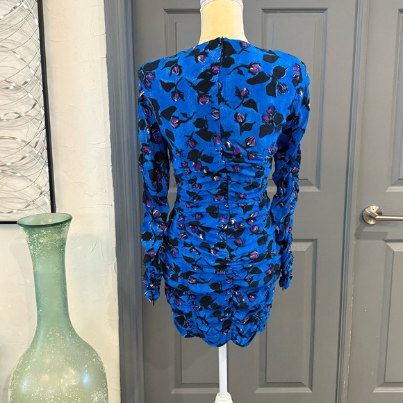 Zara Blue and Purple Long Sleeve Dress. - Picture 6 of 7